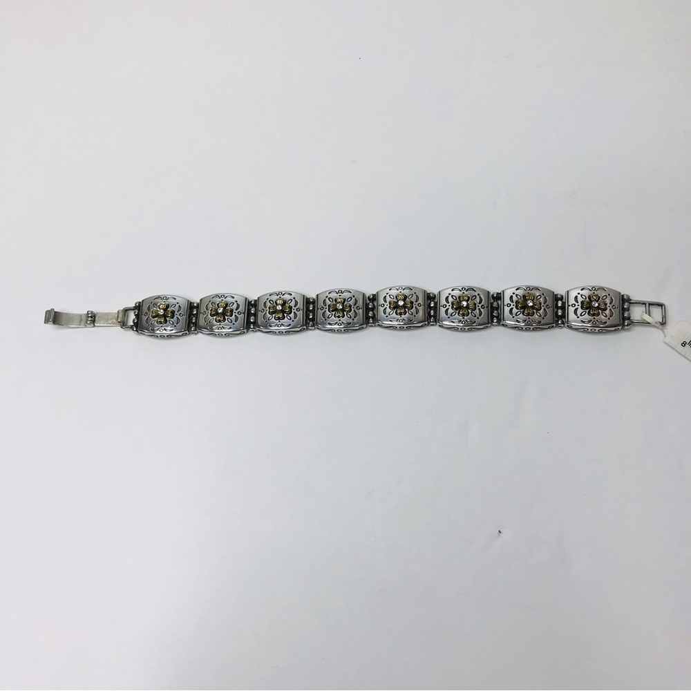 New BRIGHTON Silver Gold Flower Design Bracelet - Picture 3 of 7